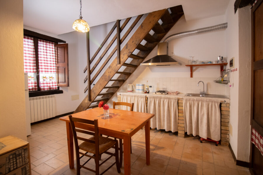 Italy Abruzzo Torre Mannella apartment stables livingroom kitchen